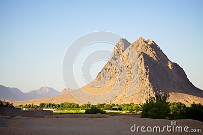 An isolated mountain in Kandahar, Afghanistan Stock Photo