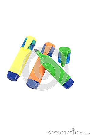 Isolated multicolored markers Stock Photo