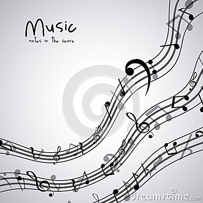 Isolated music note design Vector Illustration