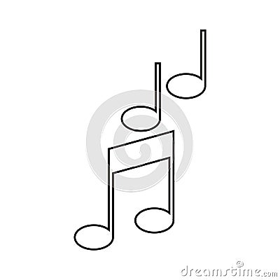 Isolated music note design Vector Illustration
