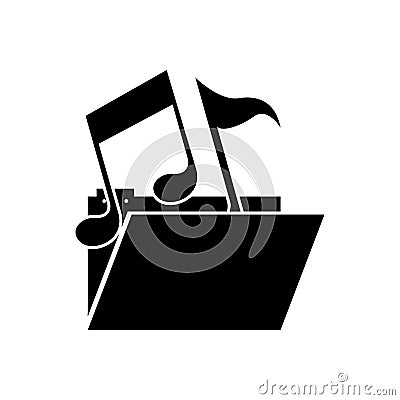 Isolated music note and file design Vector Illustration