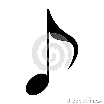 Isolated musical note Vector Illustration