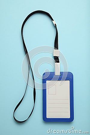 Isolated name tag mockup. Badge and lanyard, vip pass Stock Photo