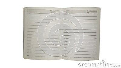 Isolated note book, close up picture Stock Photo