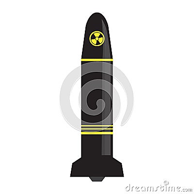 Isolated nuclear missile icon Vector Illustration