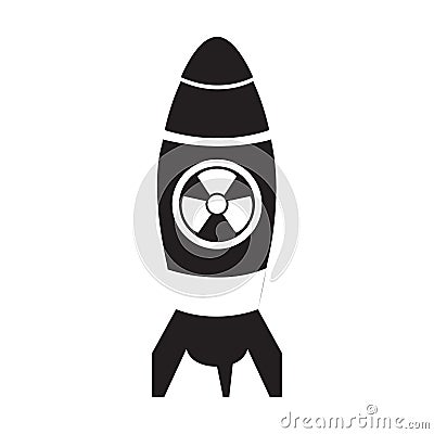 Isolated nuclear missile icon Vector Illustration