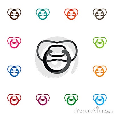 Isolated Nursery Icon. Nipple Vector Element Can Be Used For Pacifier, Nipple, Nursery Design Concept. Vector Illustration