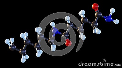 Isolated Nylon molecule 3d rendering Stock Photo