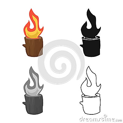 Vector illustration of blaze and fiery logo. Set of blaze and blazing vector icon for stock. Vector Illustration