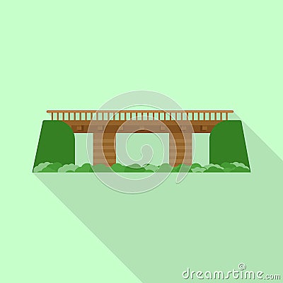 Isolated object of bridgework and bridge icon. Set of bridgework and landmark stock symbol for web. Vector Illustration