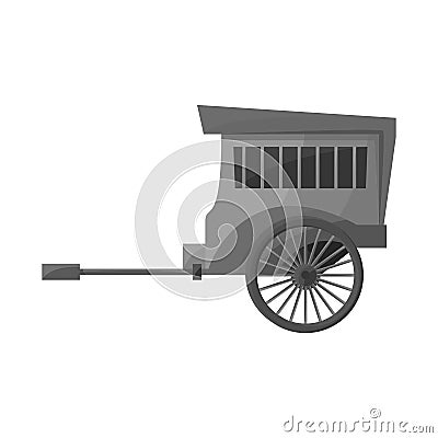 Isolated object of brougham and old symbol. Web element of brougham and wagon vector icon for stock. Vector Illustration