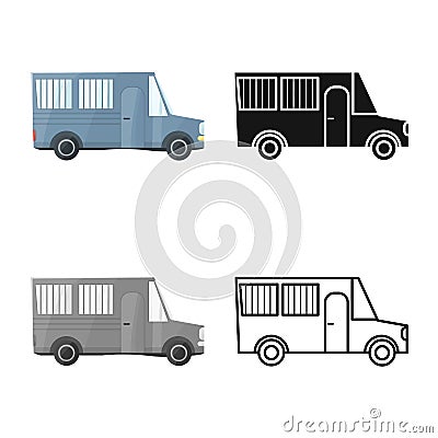 Vector illustration of bus and truck logo. Web element of bus and automobile vector icon for stock. Vector Illustration