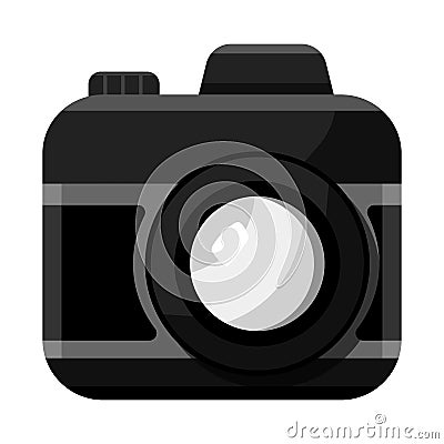 Vector illustration of camera and photo sign. Set of camera and dslr stock vector illustration. Vector Illustration