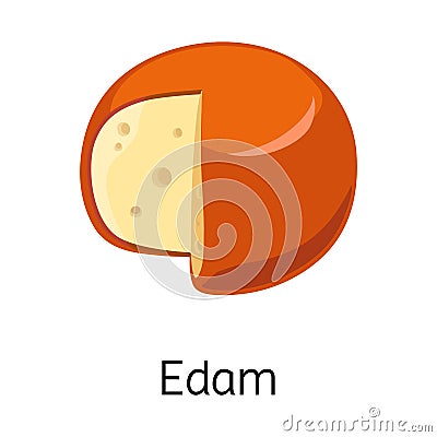 Isolated object of cheese and edem logo. Web element of cheese and block stock symbol for web. Vector Illustration