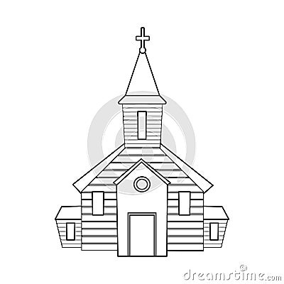 Isolated object of church and orthodox sign. Set of church and bible vector icon for stock. Vector Illustration