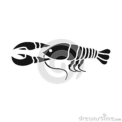 Vector illustration of crayfish and lobster logo. Collection of crayfish and boiled stock vector illustration. Vector Illustration