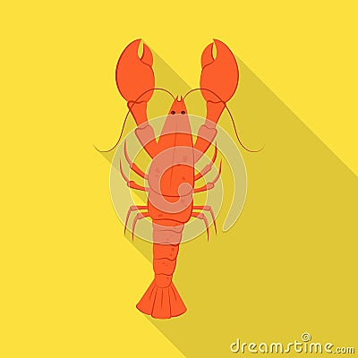 Isolated object of crayfish and lobster sign. Set of crayfish and boiled stock vector illustration. Vector Illustration