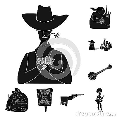 Vector illustration of danger and culture symbol. Set of danger and west stock symbol for web. Vector Illustration