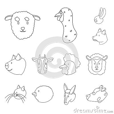 Isolated object of food and homemade logo. Set of food and homestead vector icon for stock. Vector Illustration