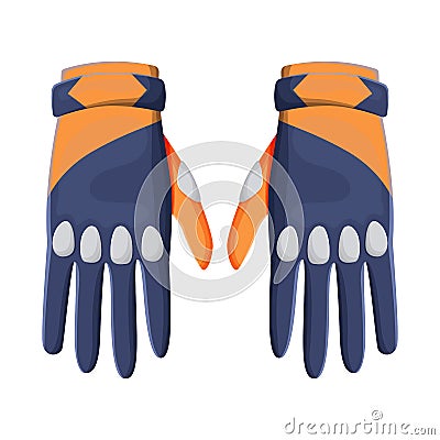 Isolated object of gloves and dive sign. Graphic of gloves and waterproof stock symbol for web. Vector Illustration