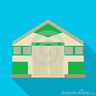 Isolated object of hangar and depot icon. Graphic of hangar and storage vector icon for stock. Vector Illustration