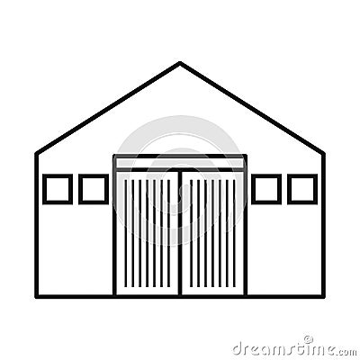 Isolated object of hangar and depot sign. Graphic of hangar and storage stock symbol for web. Vector Illustration