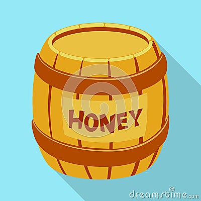 Isolated object of honey and barrel icon. Set of honey and healthy stock vector illustration. Vector Illustration