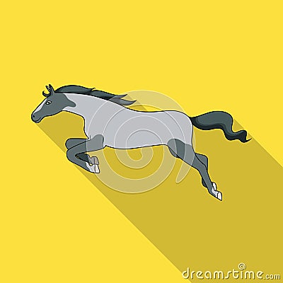 Isolated object of horse and gallop icon. Set of horse and hoofed vector icon for stock. Vector Illustration