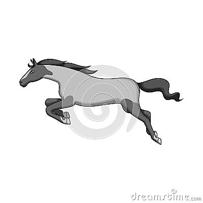 Vector illustration of horse and gallop symbol. Collection of horse and hoofed vector icon for stock. Vector Illustration