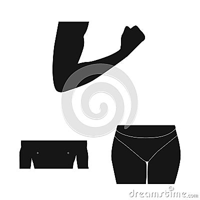 Isolated object of human and part sign. Collection of human and woman vector icon for stock. Vector Illustration