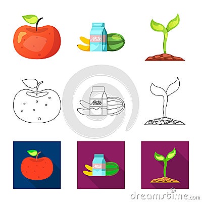 Isolated object of and icon. Set of and stock symbol for web. Vector Illustration