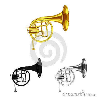 Isolated object of music and tune symbol. Collection of music and tool vector icon for stock. Vector Illustration