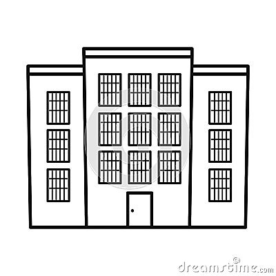 Isolated object of prison and building icon. Web element of prison and jailhouse stock symbol for web. Vector Illustration