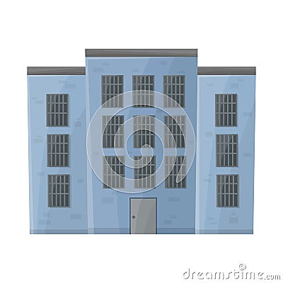 Isolated object of prison and building icon. Web element of prison and jailhouse vector icon for stock. Vector Illustration