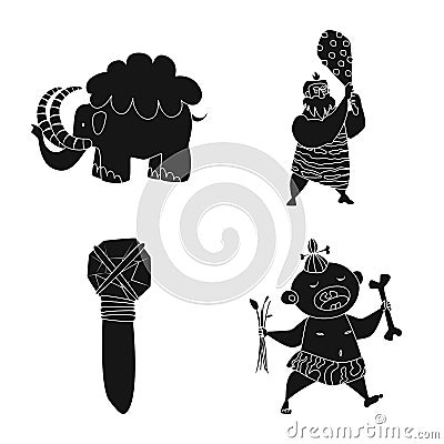 Isolated object of sapiens and development symbol. Set of sapiens and age vector icon for stock. Vector Illustration