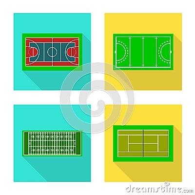 Isolated object of scheme and construction symbol. Collection of scheme and bullring stock symbol for web. Vector Illustration