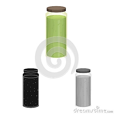 Isolated object of smoothie and seaweed icon. Collection of smoothie and superfoods vector icon for stock. Vector Illustration