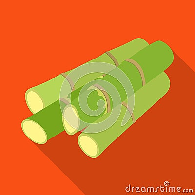 Isolated object of stem and sugar symbol. Web element of stem and cane vector icon for stock. Vector Illustration