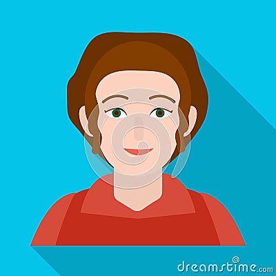 Vector illustration of woman and face sign. Set of woman and adult vector icon for stock. Vector Illustration
