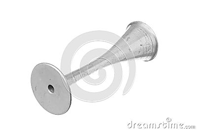 Isolated old obstetric stethoscope Stock Photo