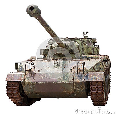 Isolated old tank M18 Hellcat Stock Photo