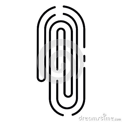 Isolated outline of clip Office supply icon Vector Vector Illustration