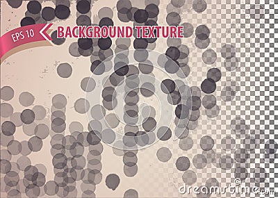 Isolated overlay texture with cirkle bokeh. Abstract background to imitate soft focus effect. Vector backdrop. Vector Illustration