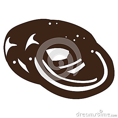 Isolated pair of bagels Vector Illustration