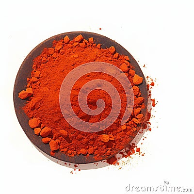 Isolated paprika powder adds vibrancy to white background Stock Photo