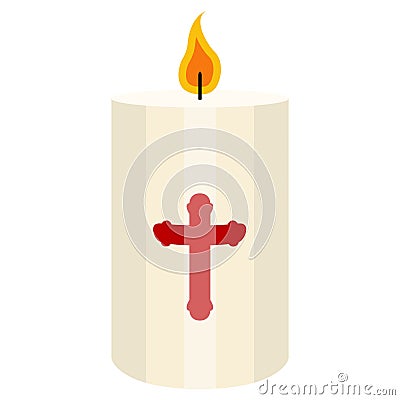 Isolated Paschal candle Vector Illustration