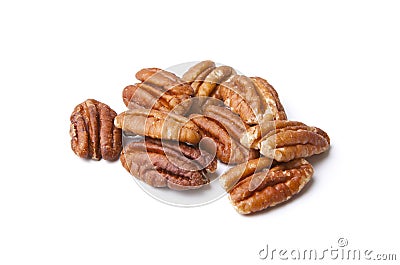 Isolated Pecans Stock Photo