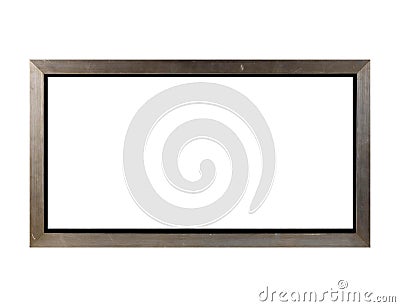 Isolated Photo Frame, Chrome, Silver Looking Antique Photo Frame Stock Photo