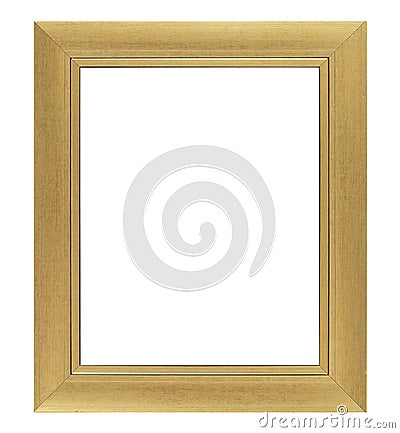 Isolated Photo Frame, Golden Antique Photo Frame, Vintage Frame Stock Photo