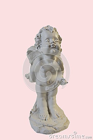 Isolated photo of a gypsum angel Stock Photo